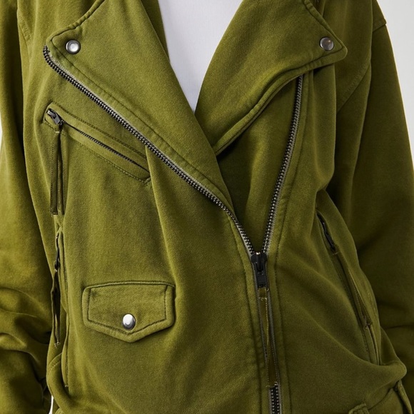 Free People Rebel Knit Moro Biker Jacket NWT - Picture 3 of 4